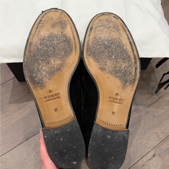 Gucci Men’s Black Suede Horsebit Loafers